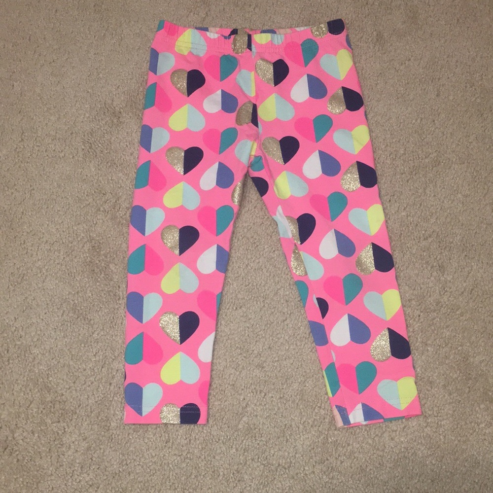 ❤️💛💜Multi heart Capris❤️💛💜